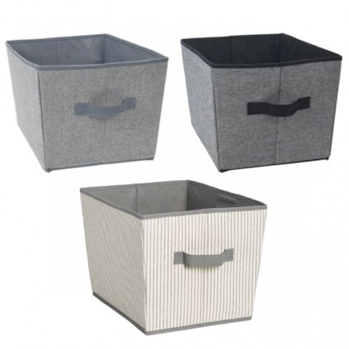 Caja de almacenaje Irfora 3 cubos de almacenamiento con tapas, cajas de  almacenamiento plegables de Irfora Caja de almacenaje