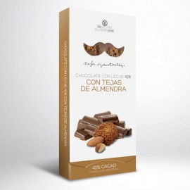 CHOCOLATE CON LECHE TEJAS DE ALMENDRA